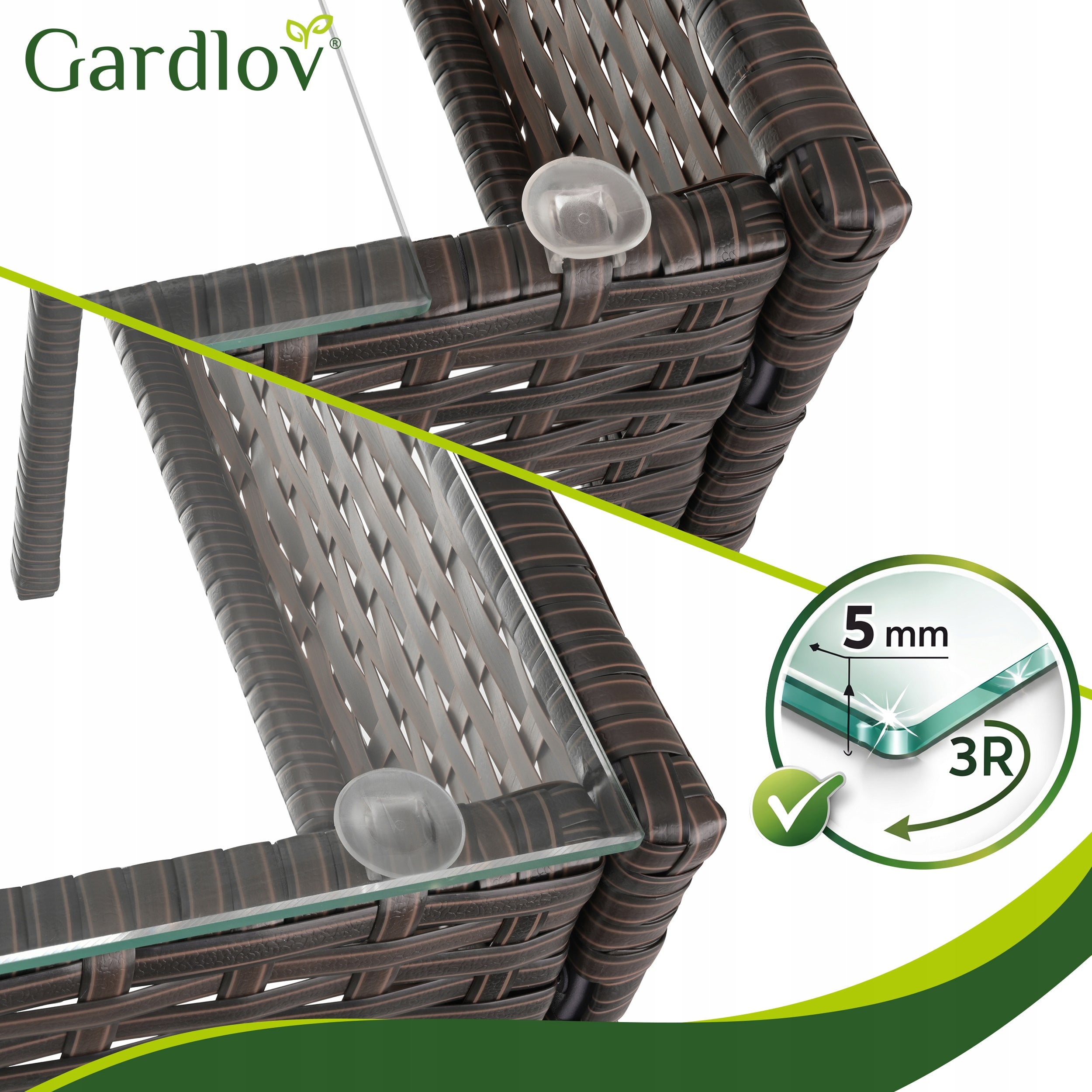 Technorattan Garden Furniture Set Garden Furniture for Terrace Balcony 4 Pers Manufacturer Gardlov