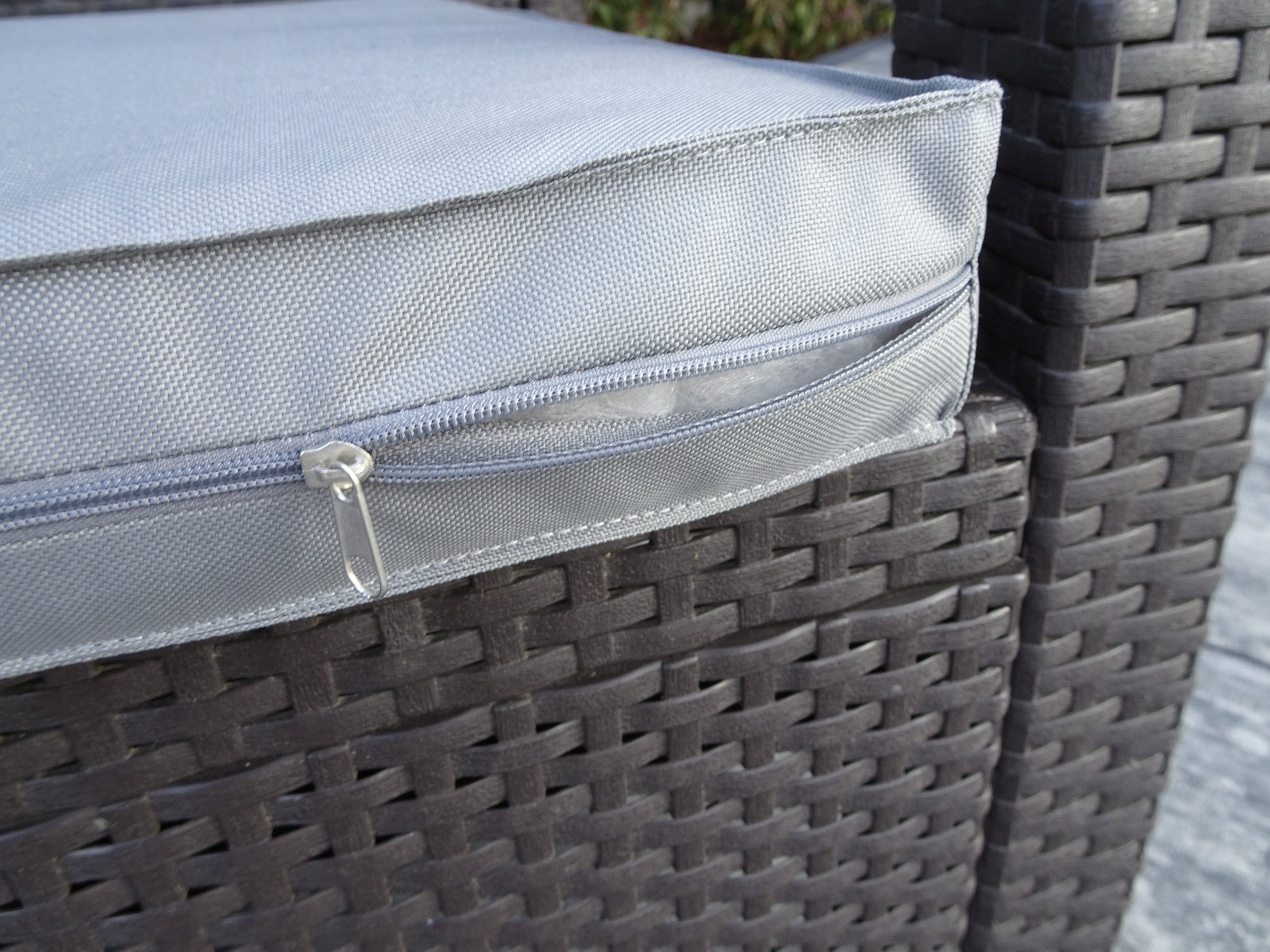 Technorattan cushions, set of 4 GRAY Pillow length 52 cm