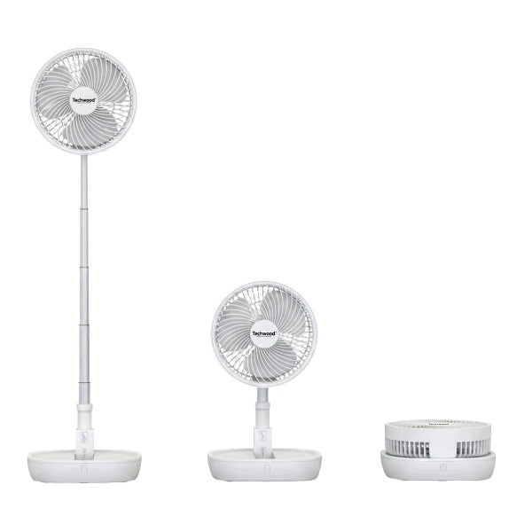 Techwood TVP-091P folding fan, telescopic, 3 speeds, 3600 mAh,