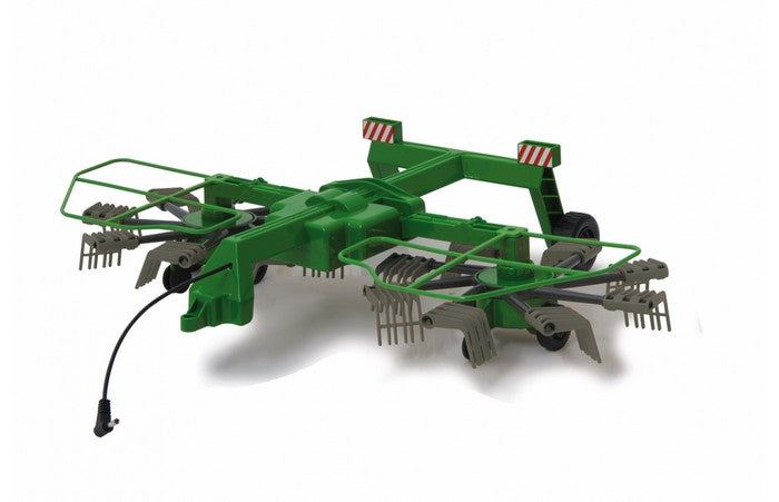 Tedder rake included with remote control for Fendt tractor