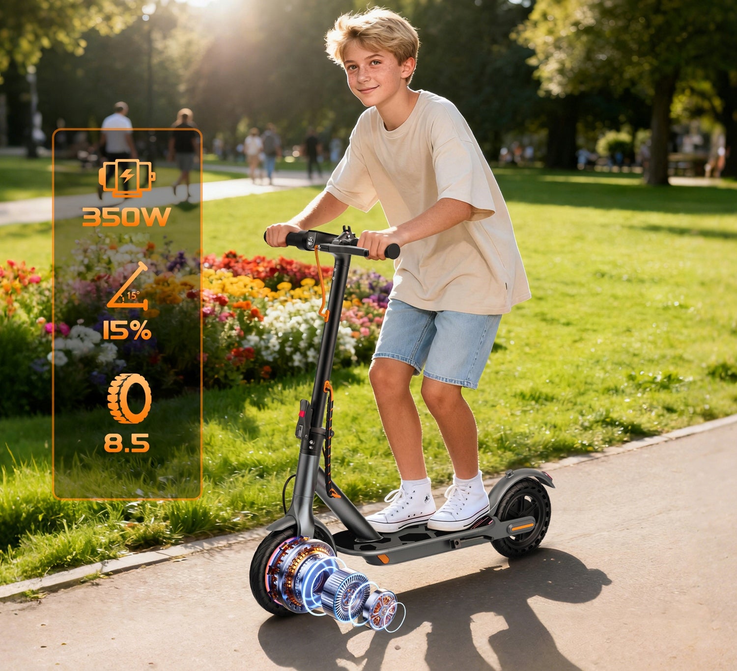 Teenager Electric Scooter with APP MINI80C 350W 36V 4.5AH 19KM 8.5" tire Brand no brand