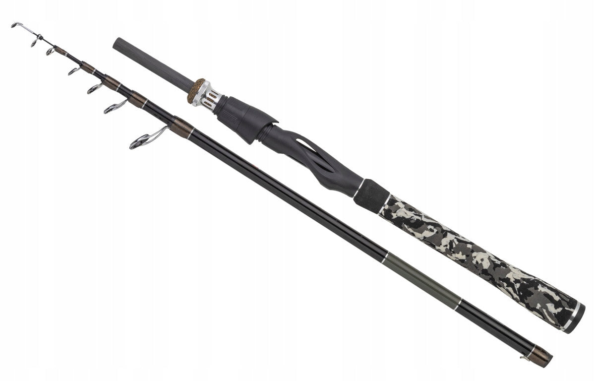 Telescopic Fishing Rod KUNGFU TRAVEL 2,4m Spinning IM7 Carbon 240cm 110101