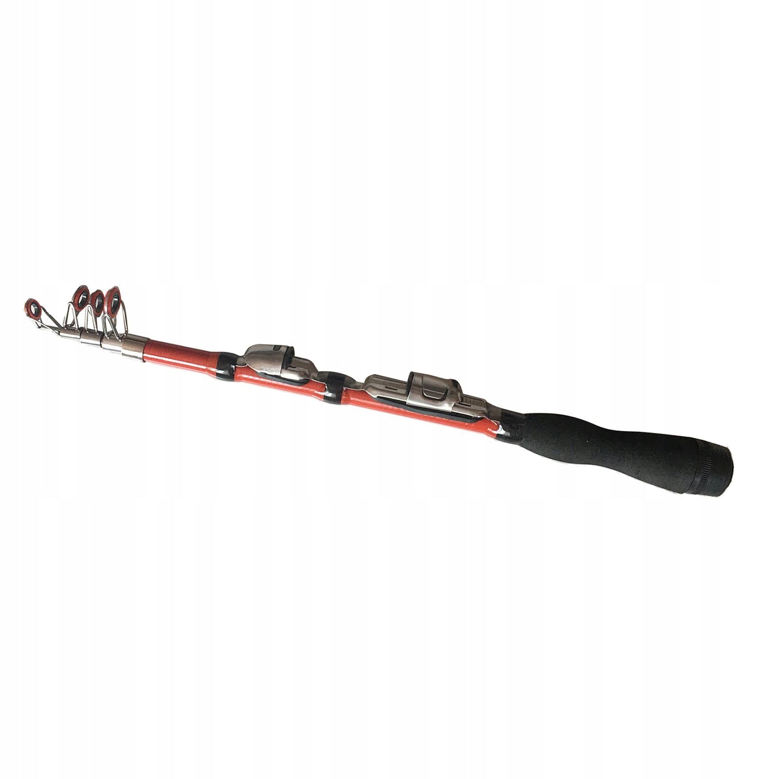 Telescopic Rod, Ultralight Carbon Casting Fishing Rod, Stainless Red 1.0m