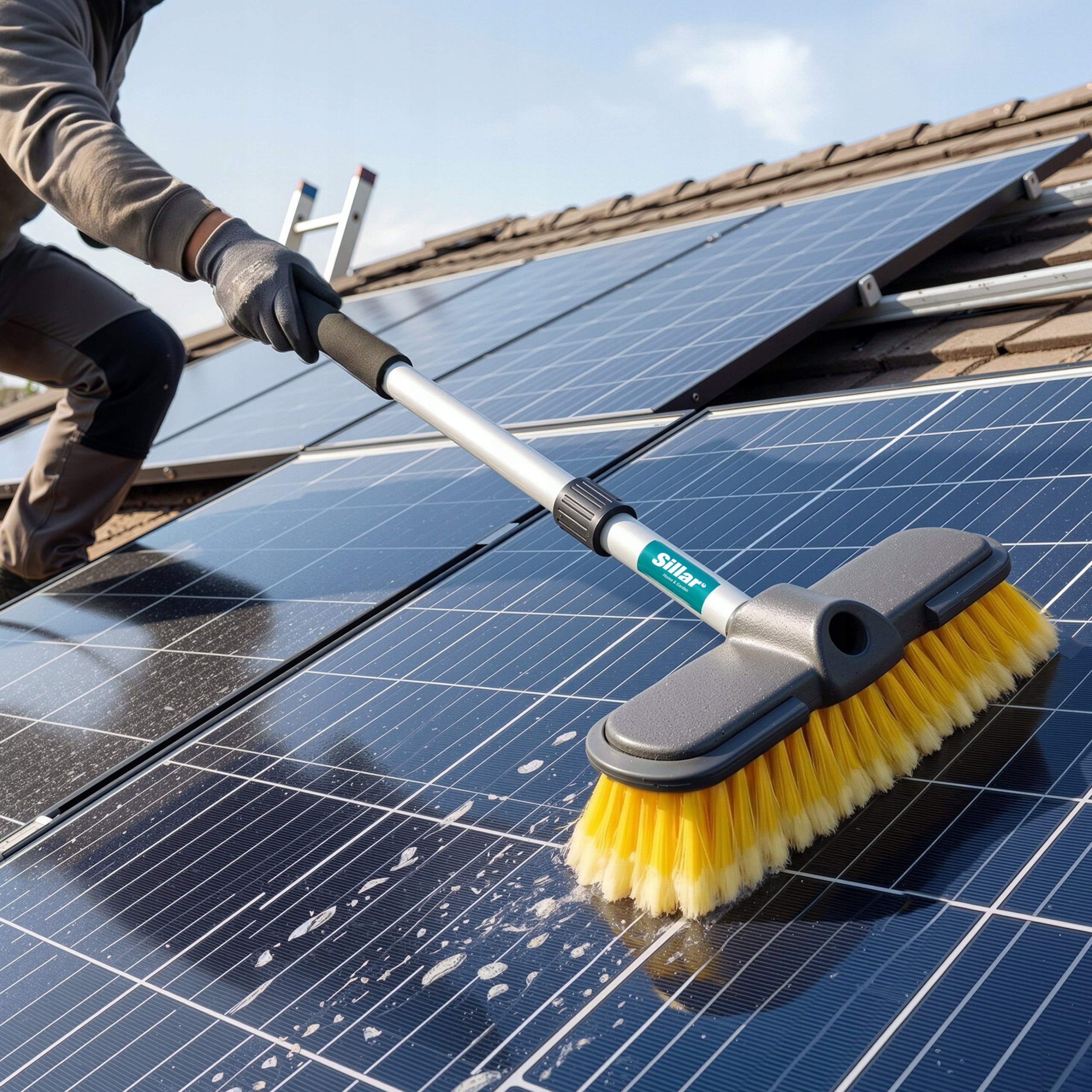 Telescopic brush for washing car roof photovoltaic panels Manufacturer's catalog number SIL484