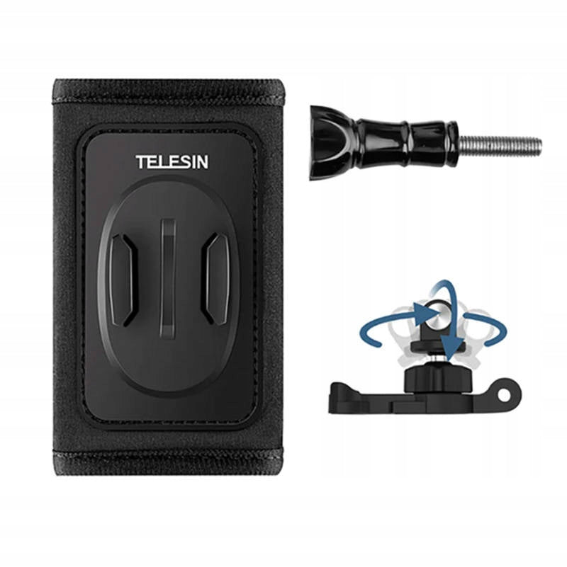 Telesin Backpack Strap Mount 360 for GoPro Insta360 DJI Cameras Packaging status original