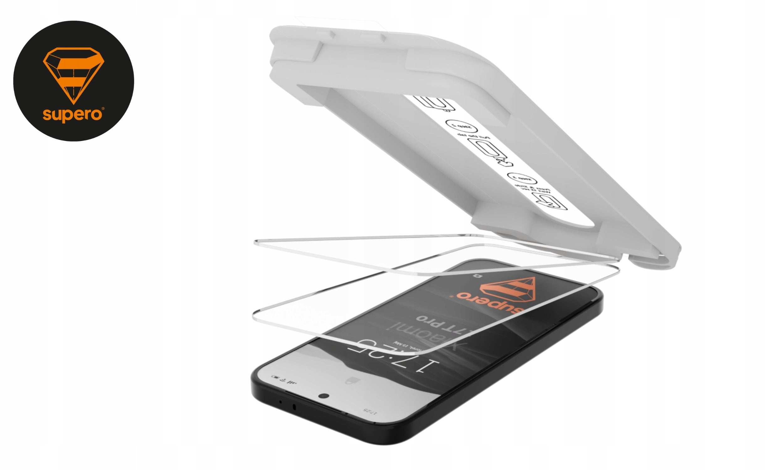 Tempered glass for Xiaomi 17T Pro glass with protective applicator 9h, 2 pcs Manufacturer code 5903814688141_SUPERO_CLICK&FIT_V2