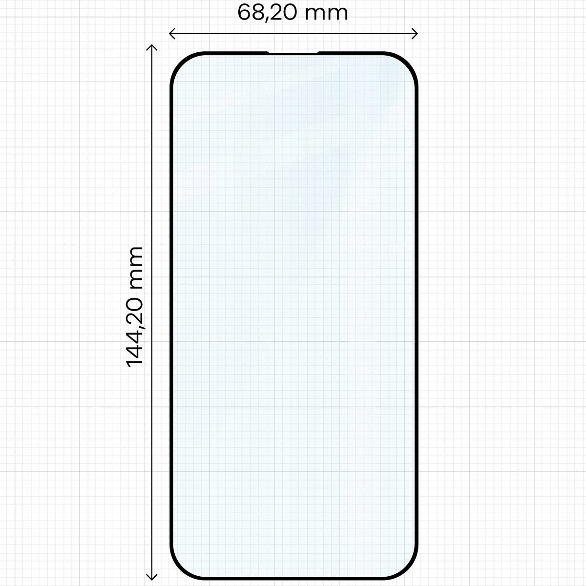 Tempered glass with frame Bizon for iPhone 15/16, glass 2 pieces Packaging status original