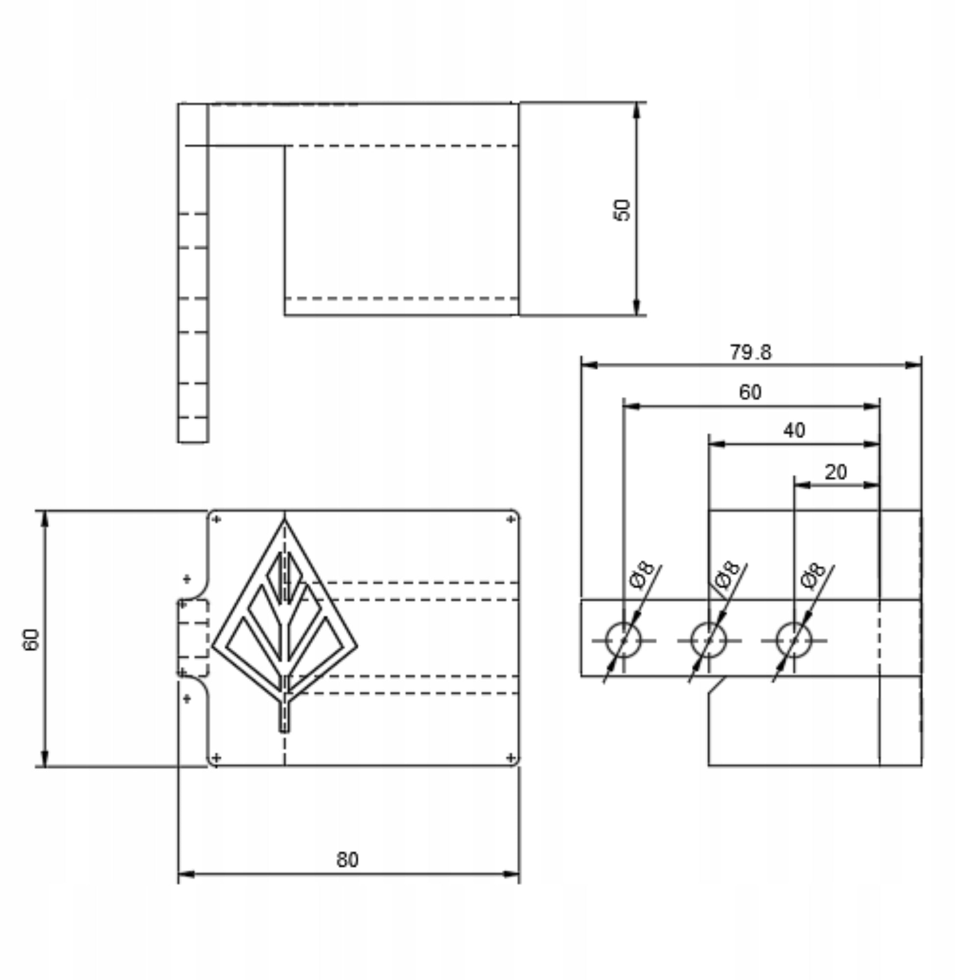 Template for determining the center of the soy plate 18 mm - furniture fitting EAN (GTIN) 5906099641498