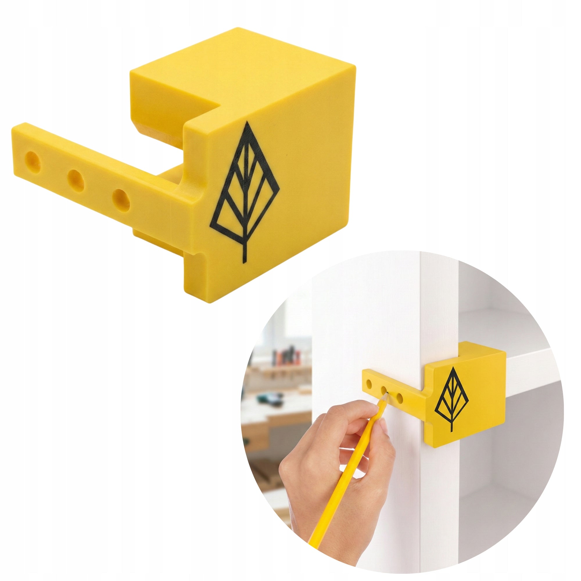 Template for determining the center of the soy plate 18 mm - furniture fitting