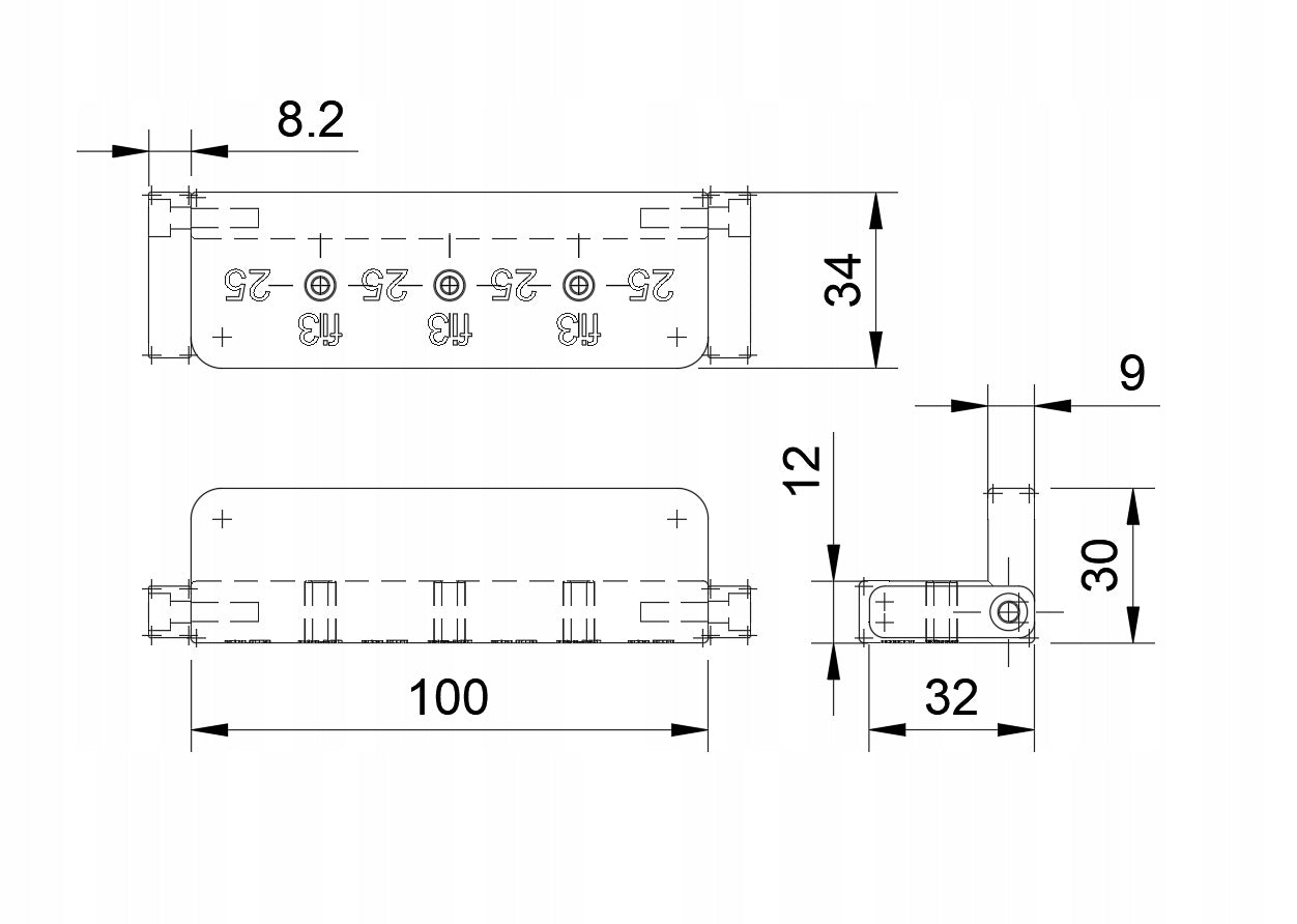 Template for drilling holes for self-drilling screws assy matrix fi3 mm Brand no brand