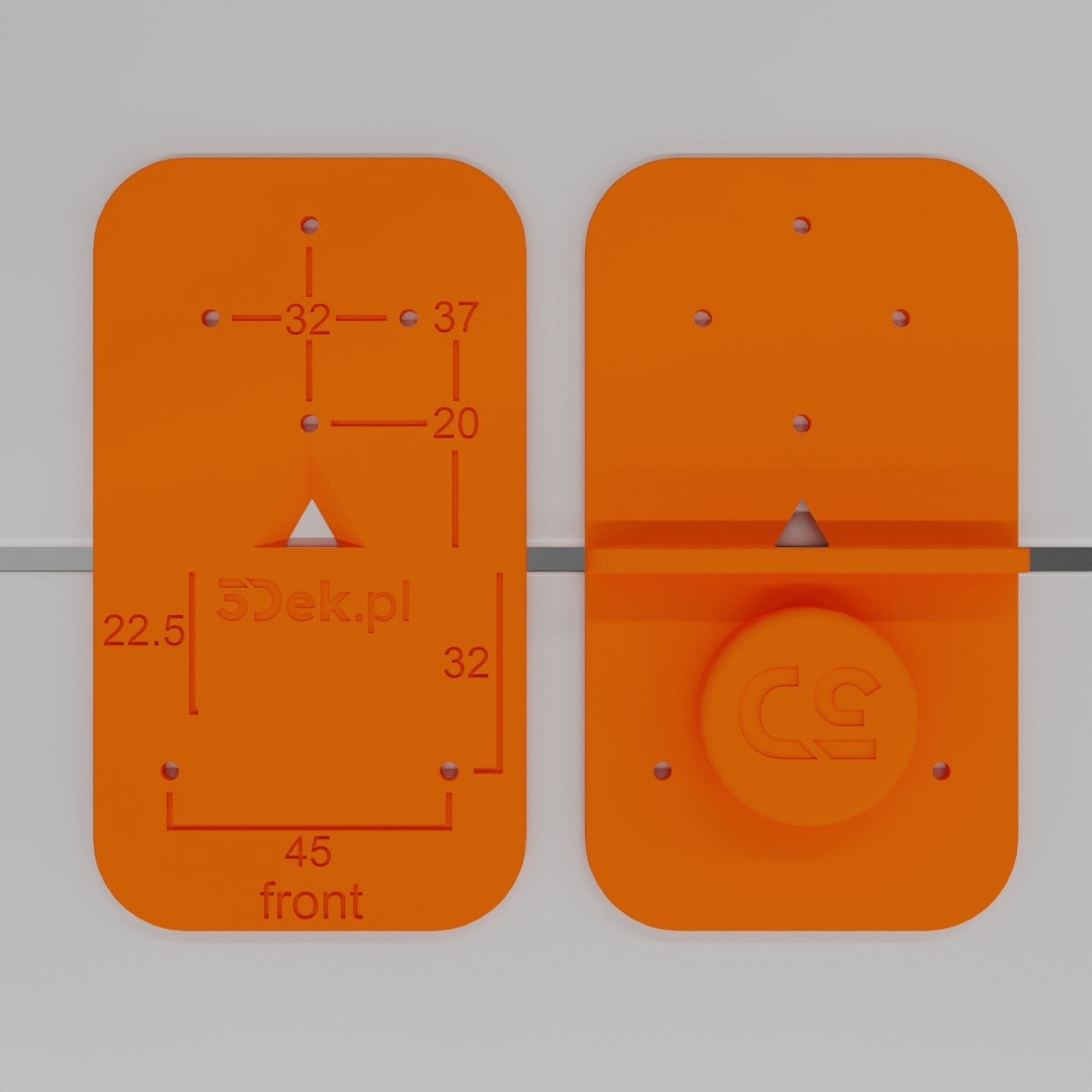 Template for furniture hinges – applied straight and cross guides Manufacturer code 3DEK