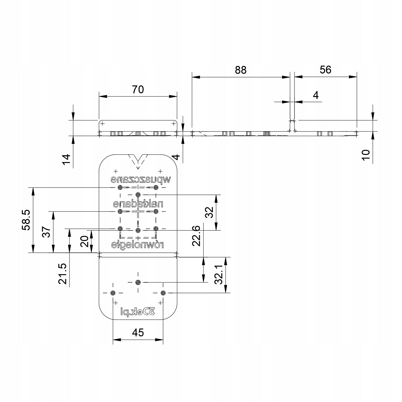 Template for recessed and parallel guide hinges EAN (GTIN) 5908453131454
