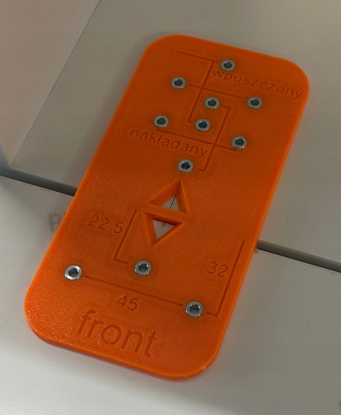 Template for universal recessed hinge can guides EAN (GTIN) 5908453131300