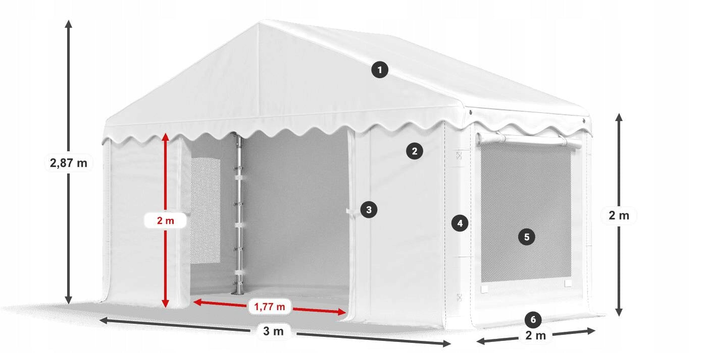 Tent 3x2 Garden Party DAS 240 S Manufacturer Das Company
