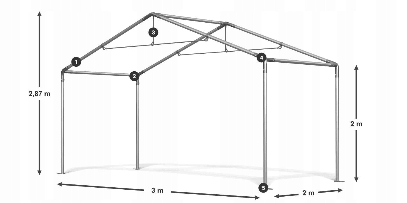 Tent 3x2 Garden Party DAS 240 S Width 3 m