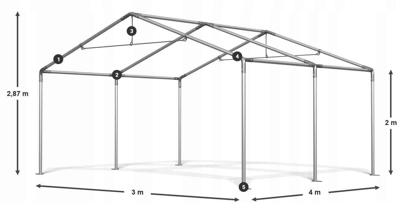 Tent 3x4 Party Garden DAS 240 S Length 4 m