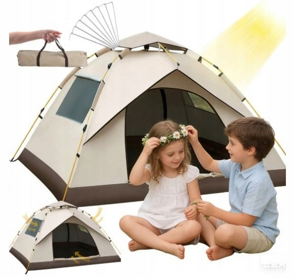 Tent 4-person tourist automatic window waterproof camping 200x200cm