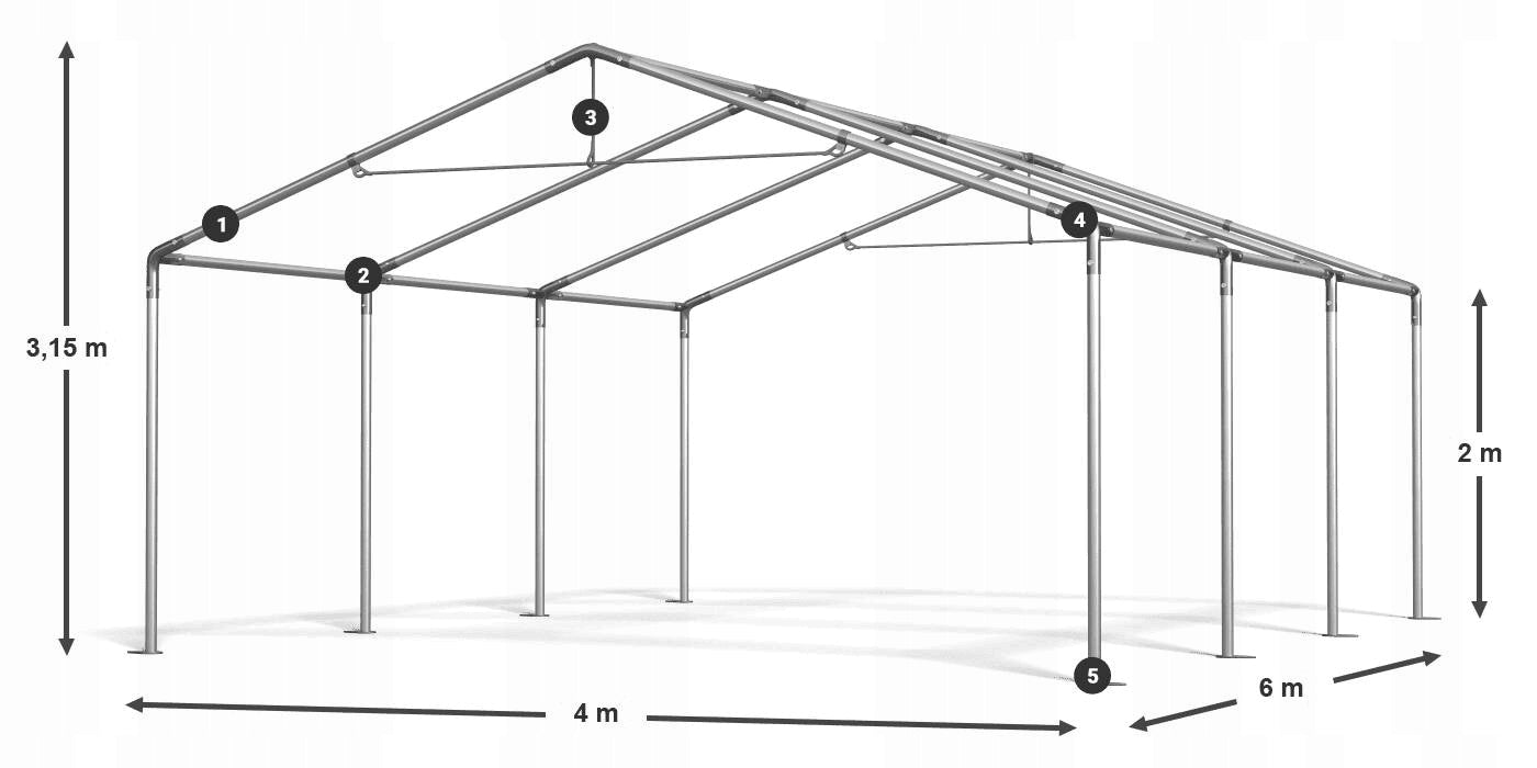 Tent 4x6 Party Warehouse DAS 240 S Width 4 m