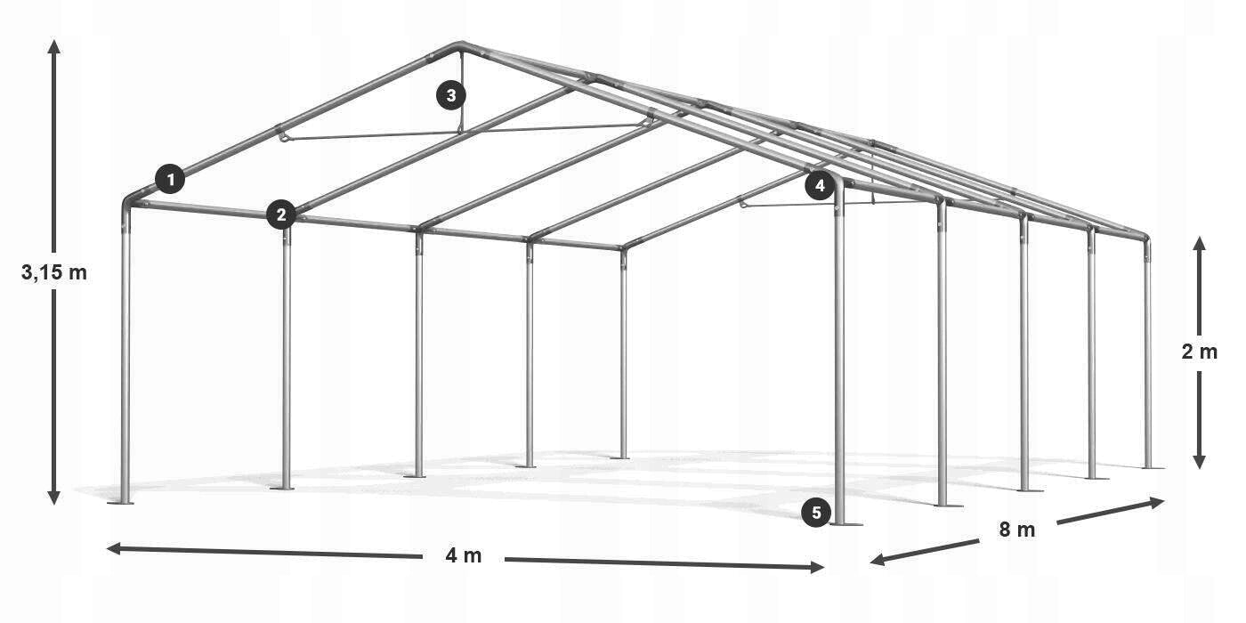 Tent 4x8 Party Garden DAS 560 S Width 4 m