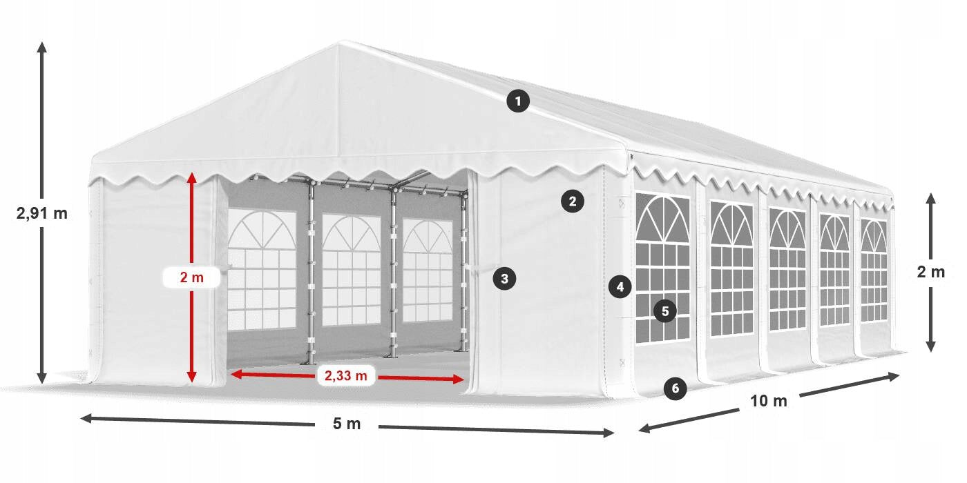 Tent 5x10 Party Garden DAS 240 S VARIOUS COLORS + FREEBIE GATE Manufacturer Das Company