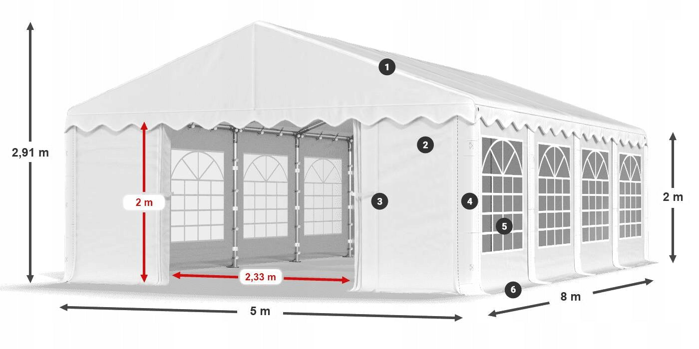 Tent 5x8 Party Garden DAS 240 S VARIOUS COLORS Manufacturer Das Company