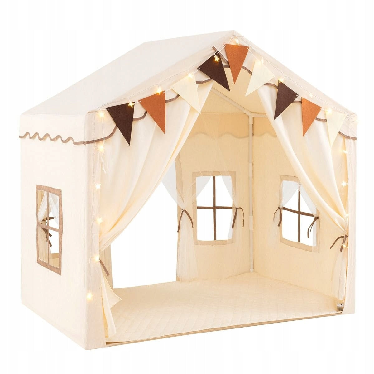 Tent Cottage TIPI FOR HOME GARDEN ROOM PALACE FOR CHILDREN BEIGE LARGE Packaging status original