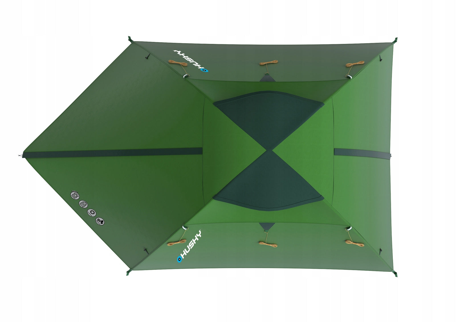 Tent Husky BEAST 3 persons - green Additional features reflective elements pockets sun protection wind protection vestibule ventilation system