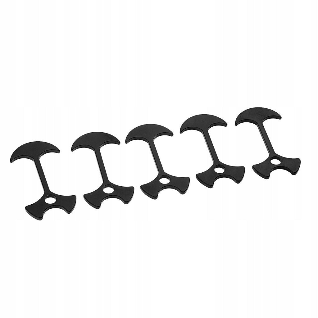 Tent Rope Buckles Multifunction Fishbone Rope Buckle Fixed Fishbone Black