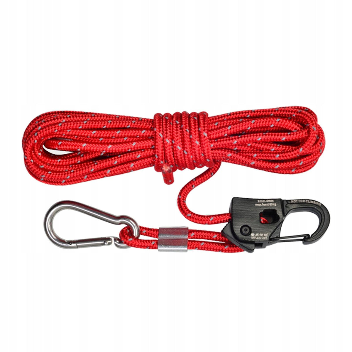 Tent Wind Rope Ratchet Adjustable Loose Self Locking Regulator Rope Red