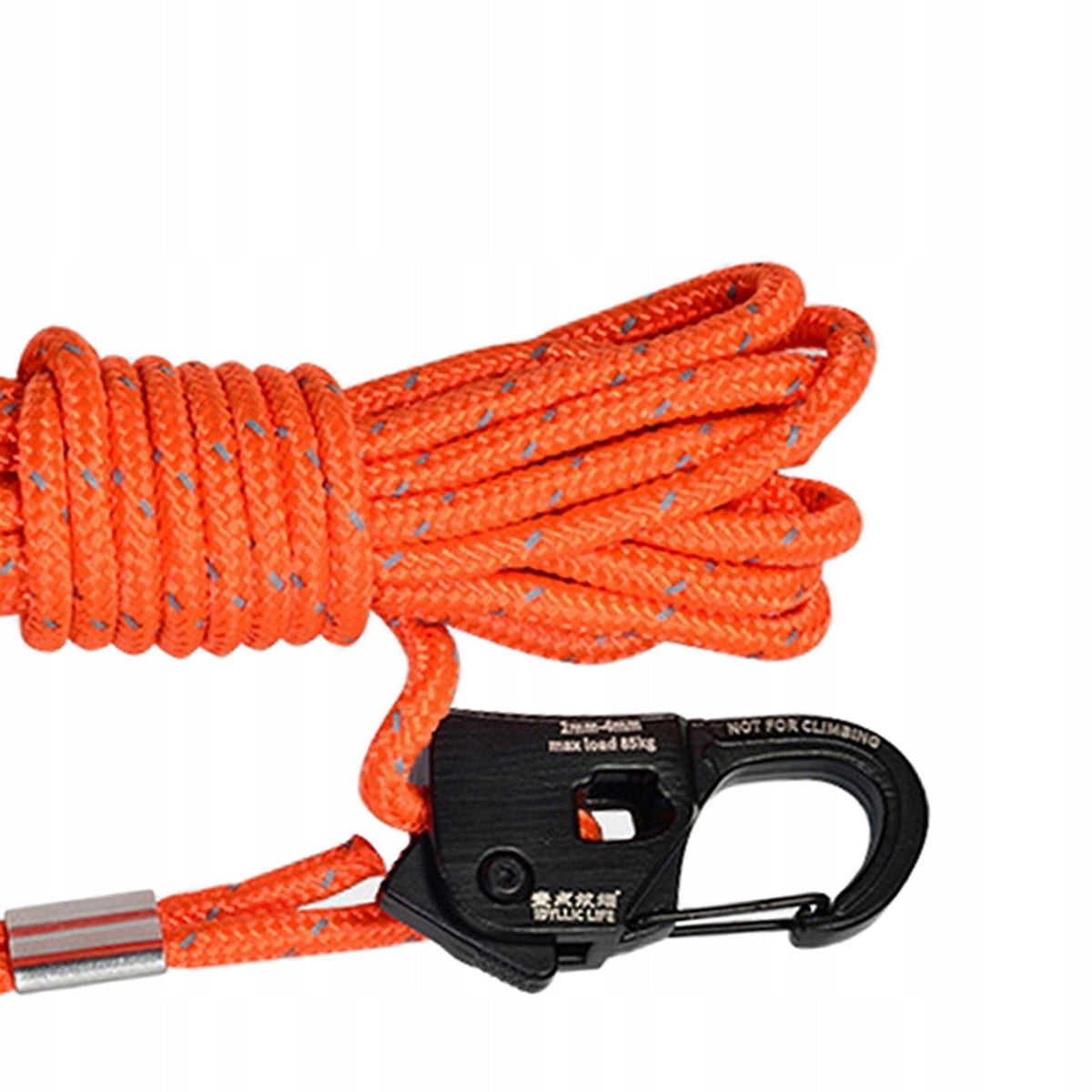 Tent Wind Rope with Pulley Regulator Adjustable Self Locking Rope Orange Packaging status original
