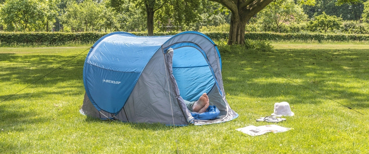 Tent with mosquito net self-folding 1 person 220 x 120 x 90 Waterproof Brand Dunlop