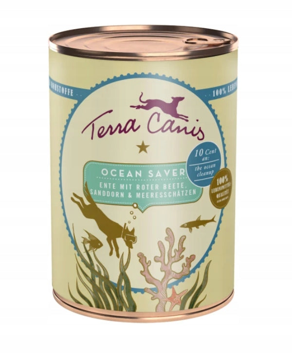 Terra Canis duck wet food with beet and seaweed 400g