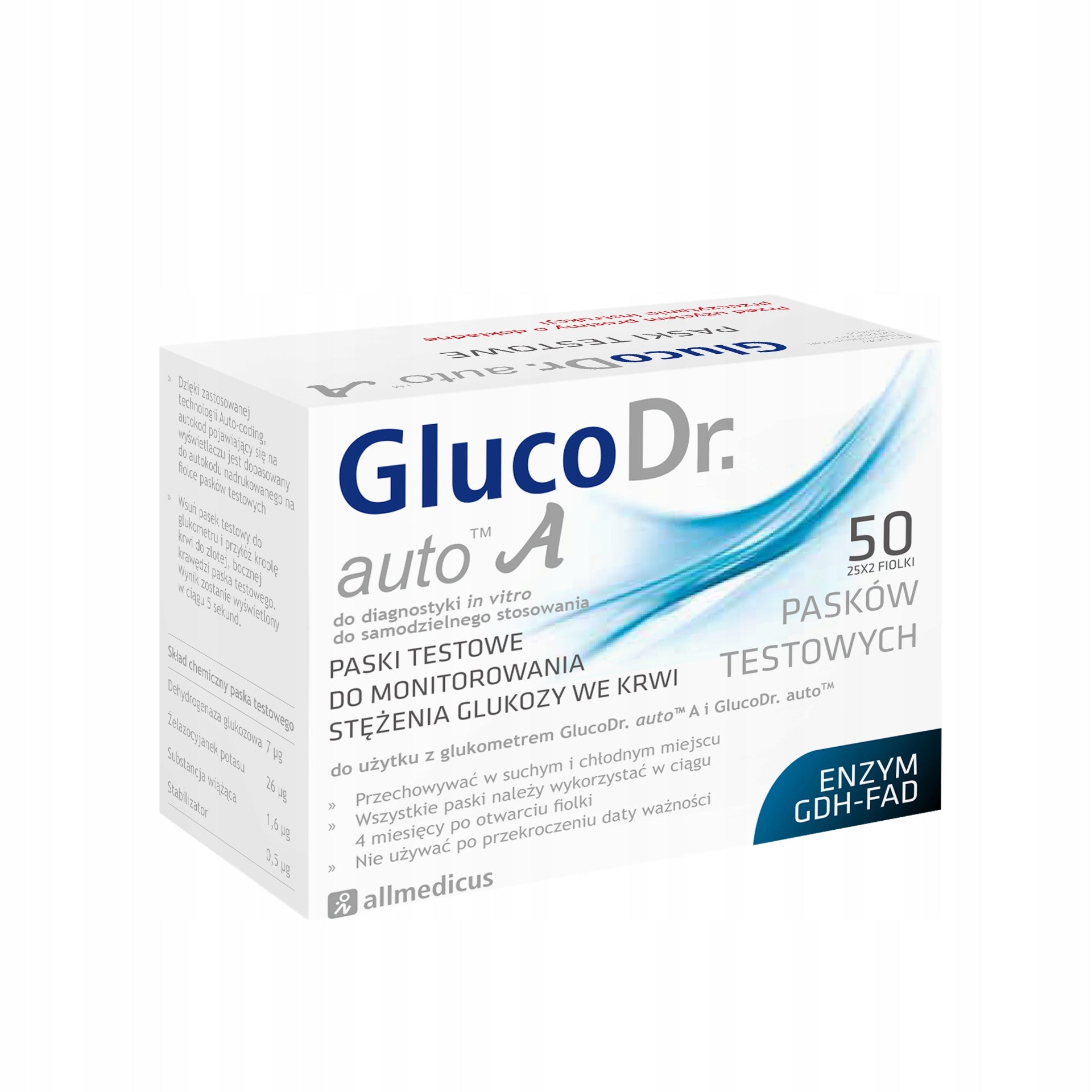 Test strips for Gluco Dr.auto A blood glucose meter 100 pcs