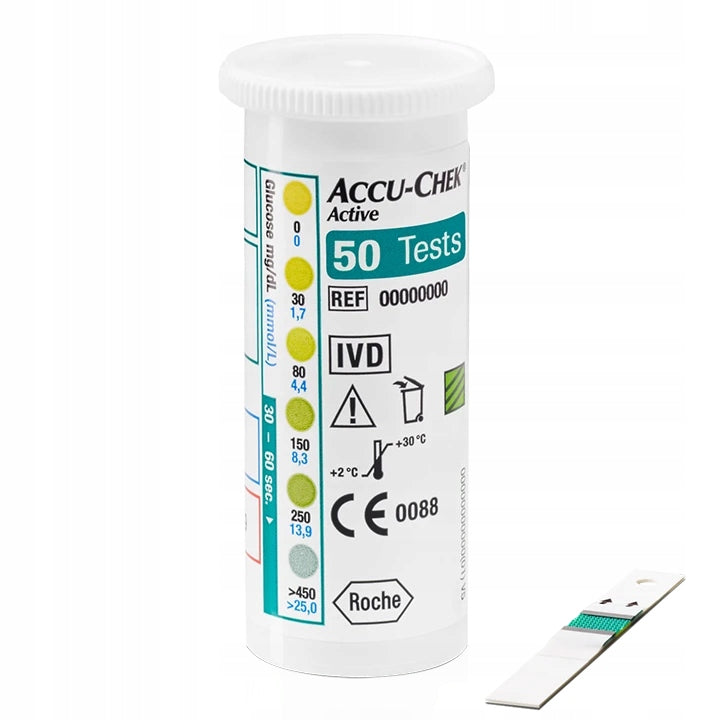 Test strips for Glucose Meter ACCU-CHEK ACTIVE Measurement of Glucose Strip 50 pieces Medical device yes
