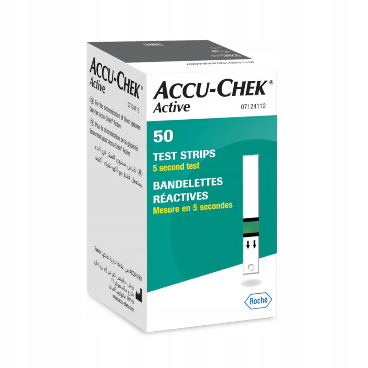 Test strips for Glucose Meter ACCU-CHEK ACTIVE Measurement of Glucose Strip 50 pieces Packaging status original