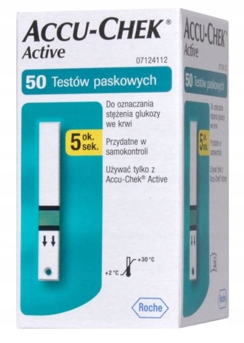 Test strips for Glucose Meter ACCU-CHEK ACTIVE Measurement of Glucose Strip 50 pieces