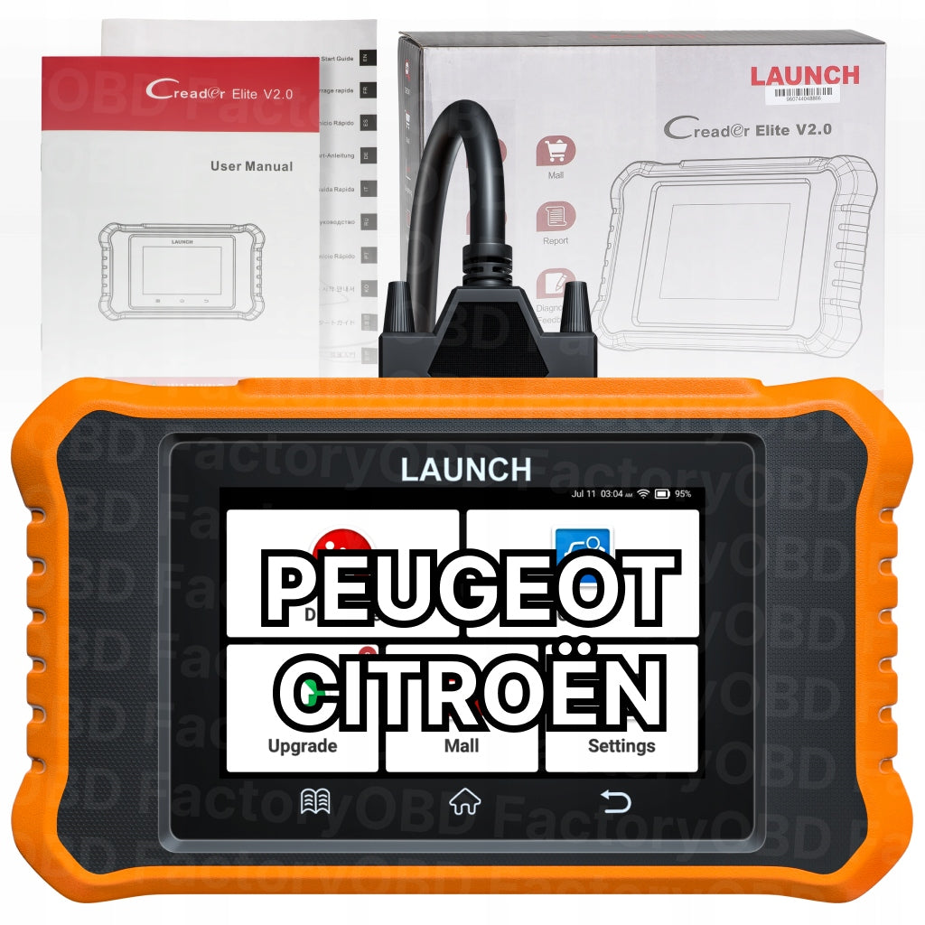 Tester Launch Creader 2.0 OBD2 Peugeot Citroen diagnostics cars 12V