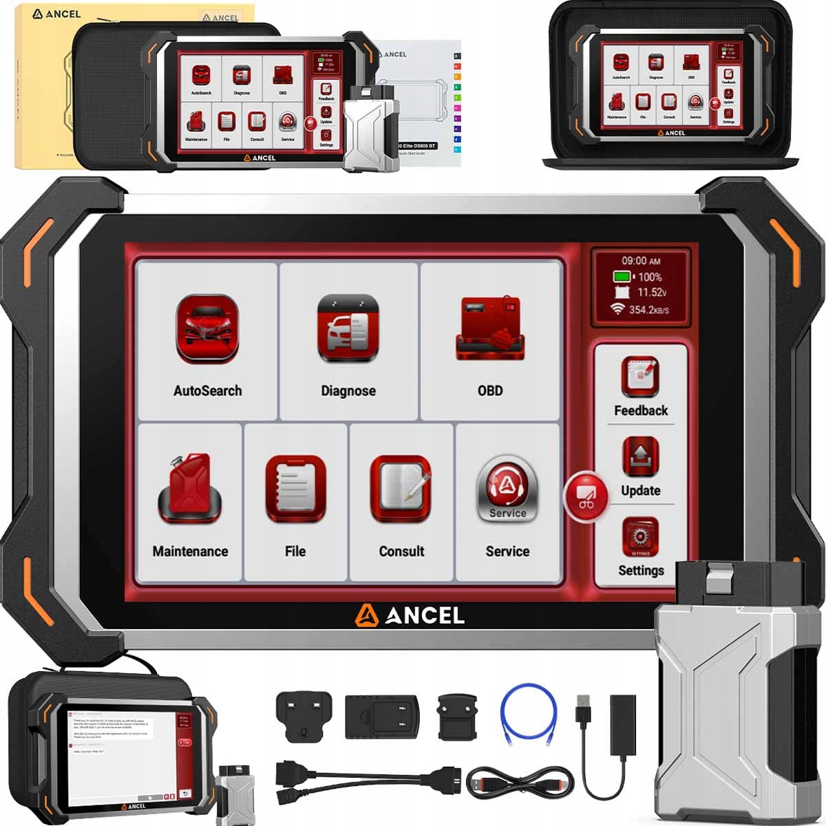 Tester diagnostyczny ANCEL DS600 BT Reset DPF Kodowanie Dla Warsztatów