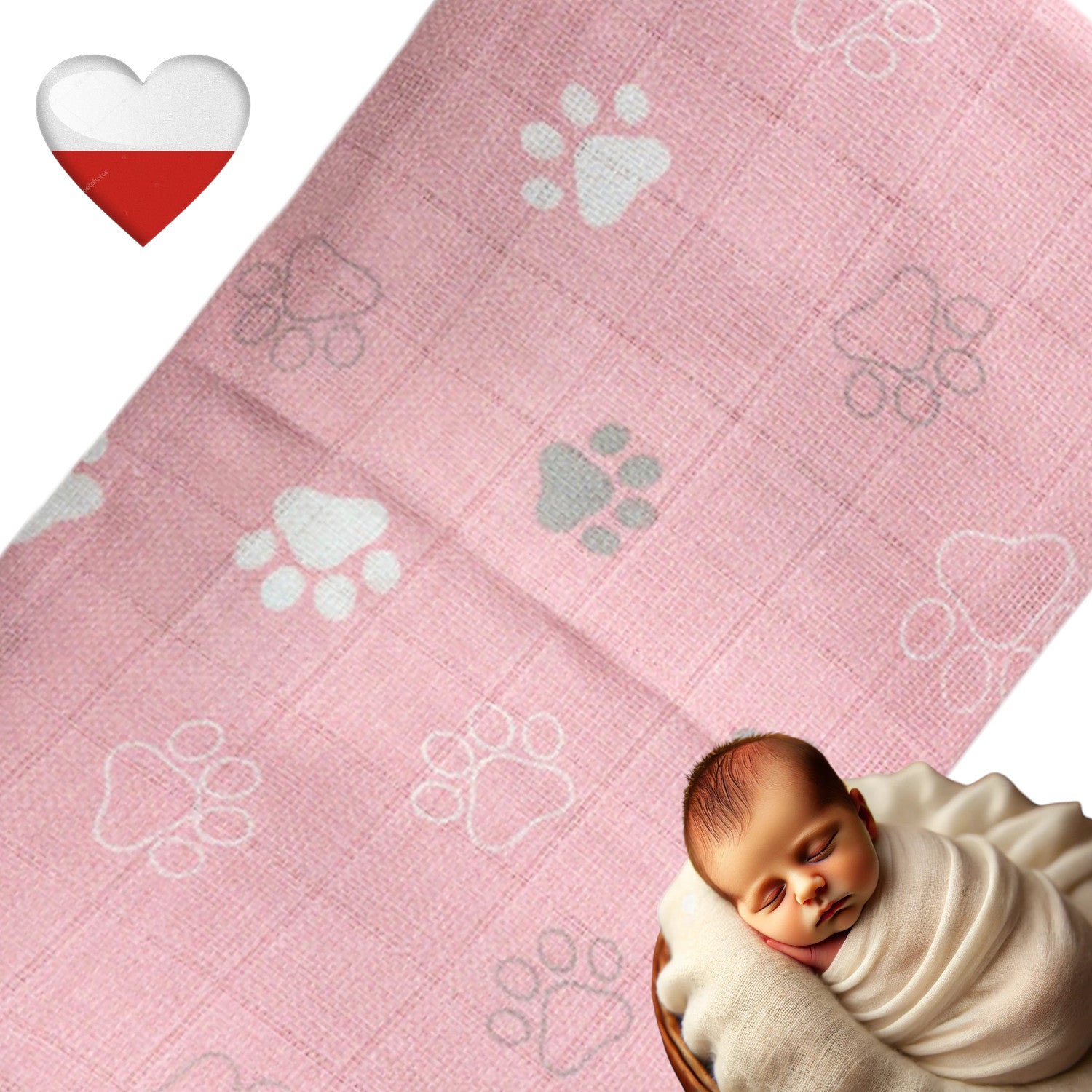 Tetra Diaper PINK PAWS Diapers NappiMe