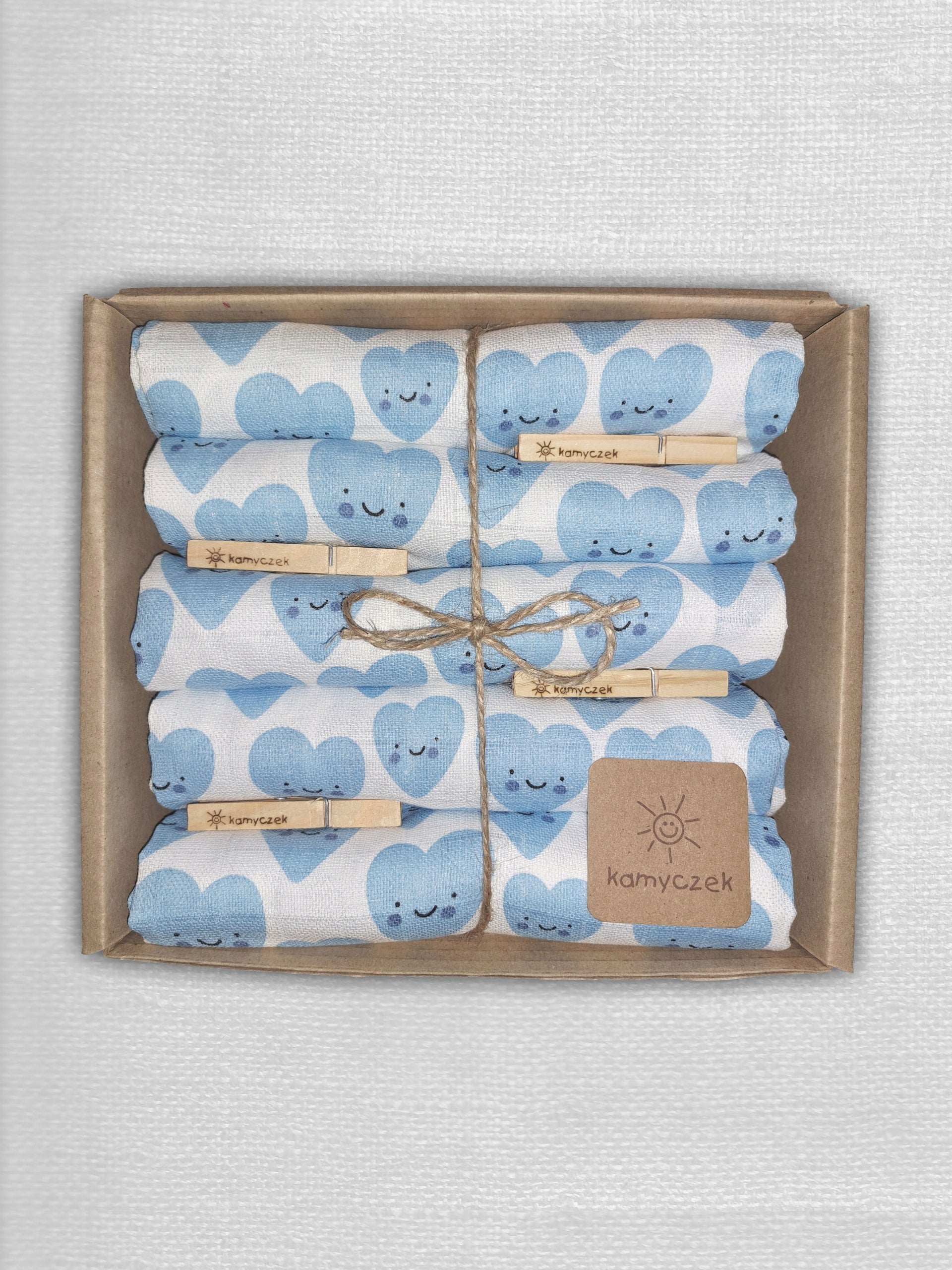 Tetra Diapers KAMYCZEK 5pcs. white and colorful - soft set 70x75cm Brand Kamyczek