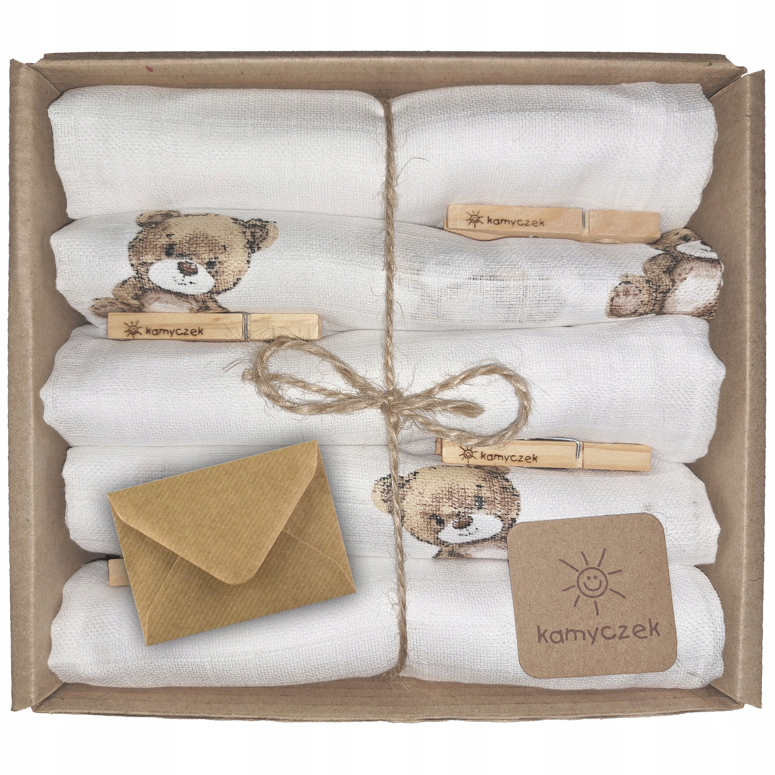 Tetra Diapers Kamyczek 5pcs white, colorful - gift, set for children