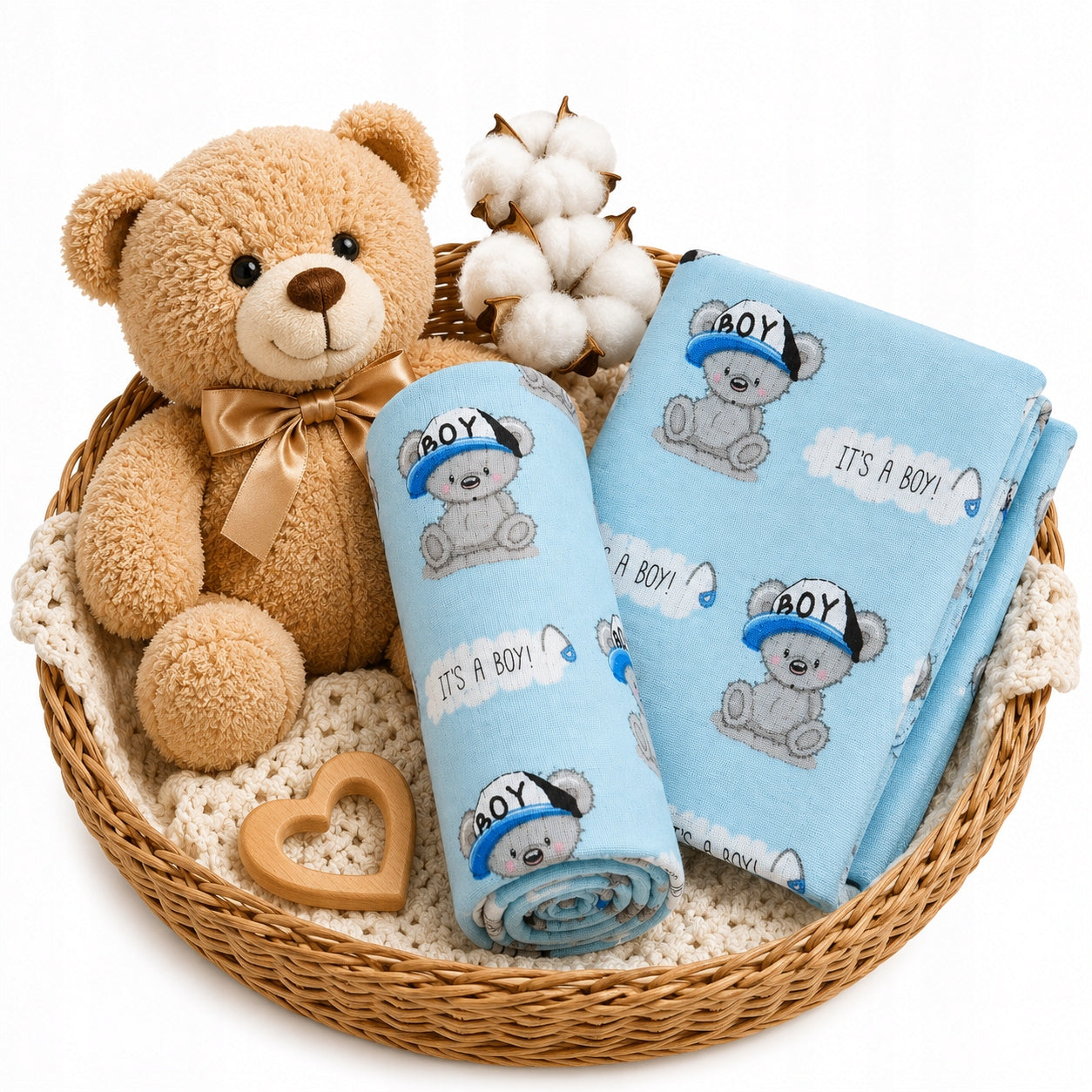 Tetra Diapers Tetra Diaper 60x80 Bear Boy Blue Szymex Manufacturer code 60x80