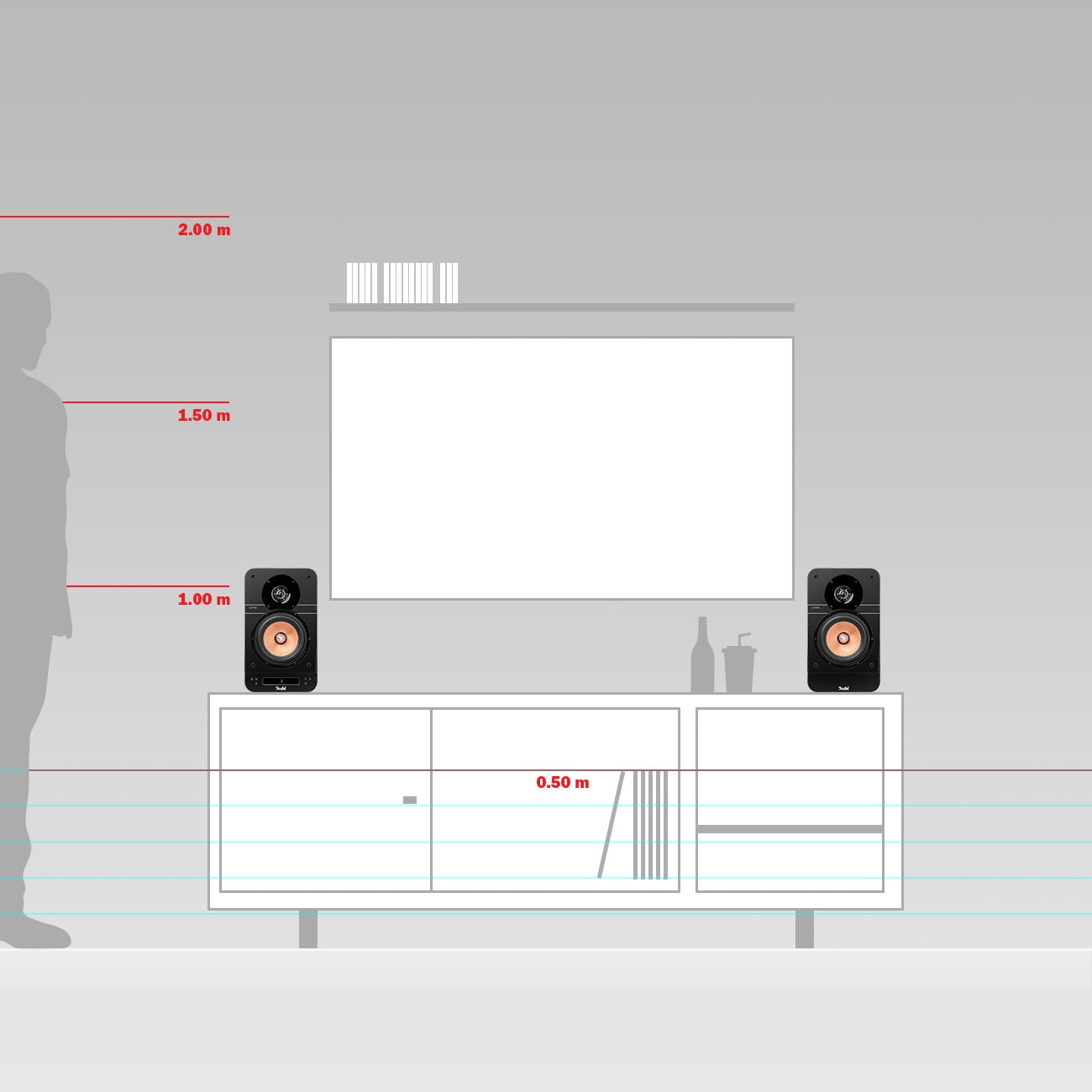 Teufel ULTIMA 25 ACTIVE loudspeakers, active, stand-mount loudspeakers Color black