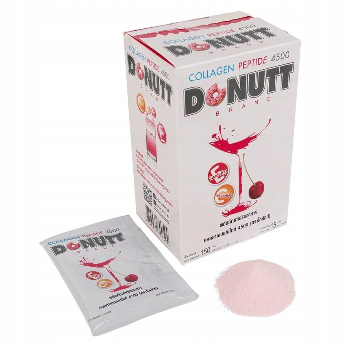 Thai Donutt Collagen Peptide 4500 15pcs – elastic and radiant skin Form sachet