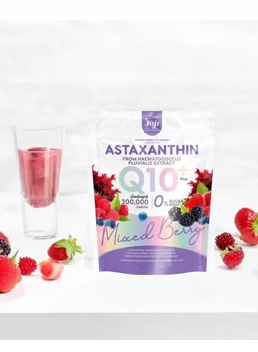 Thai Joji Collagen Astaxanthin Q10, Mixed Berry 10 sachets younger skin Form sachet