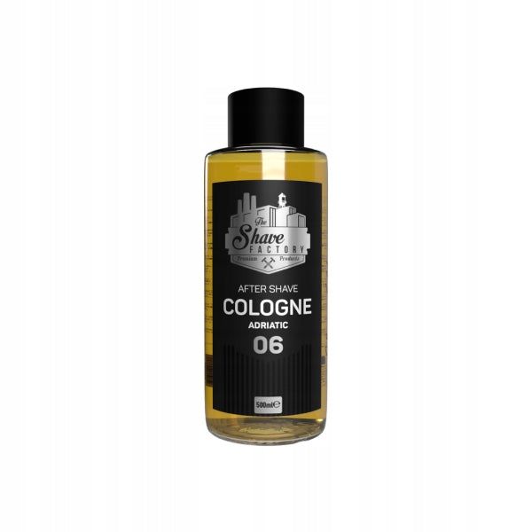 The Shave Factory Aftershave 500ml 06 Adriatic Glass Bottle