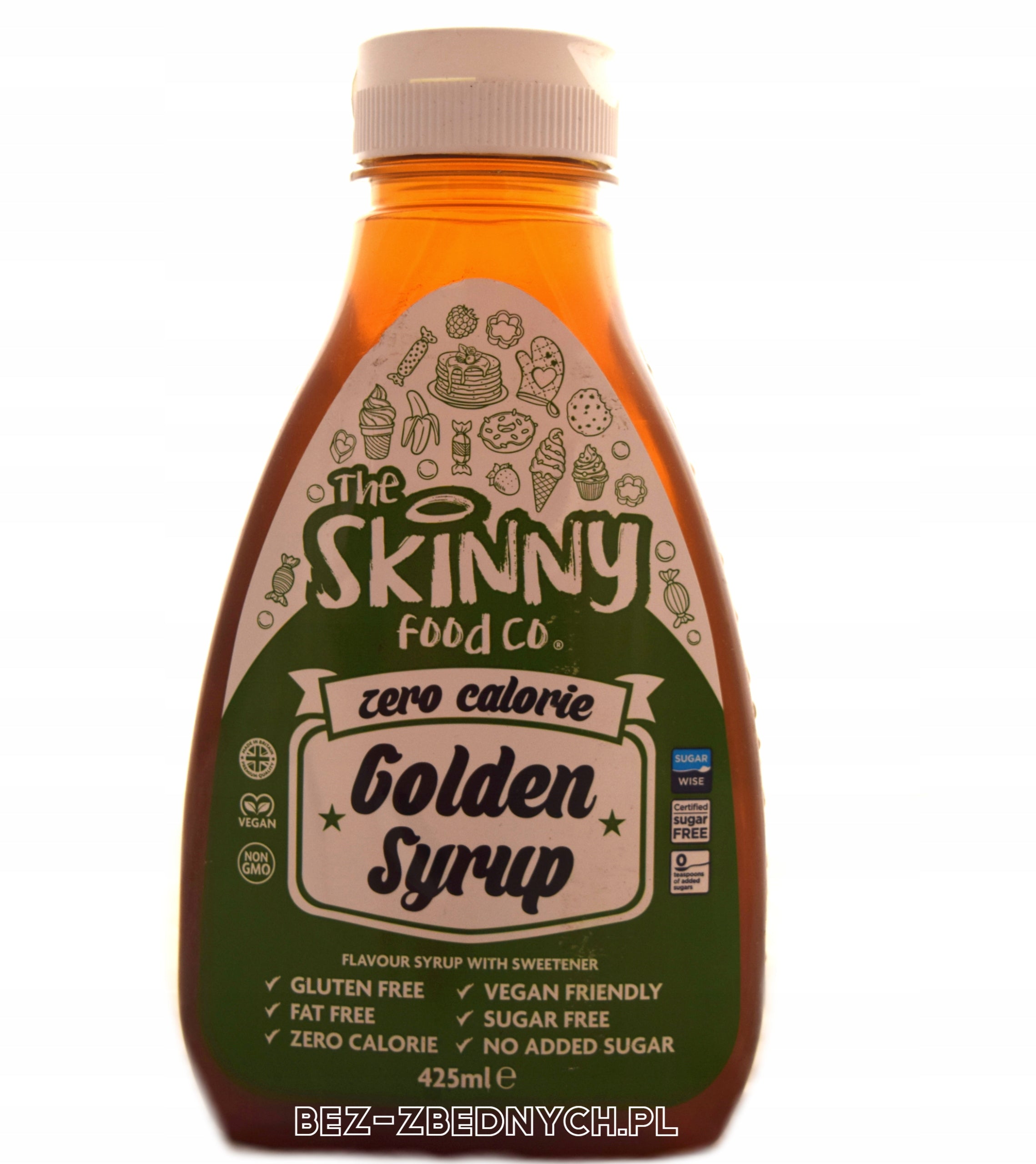 The Skinny Food Co Zero Calorie Syrup 425ml VEGAN LOW SUGAR GOLDEN SYRUP