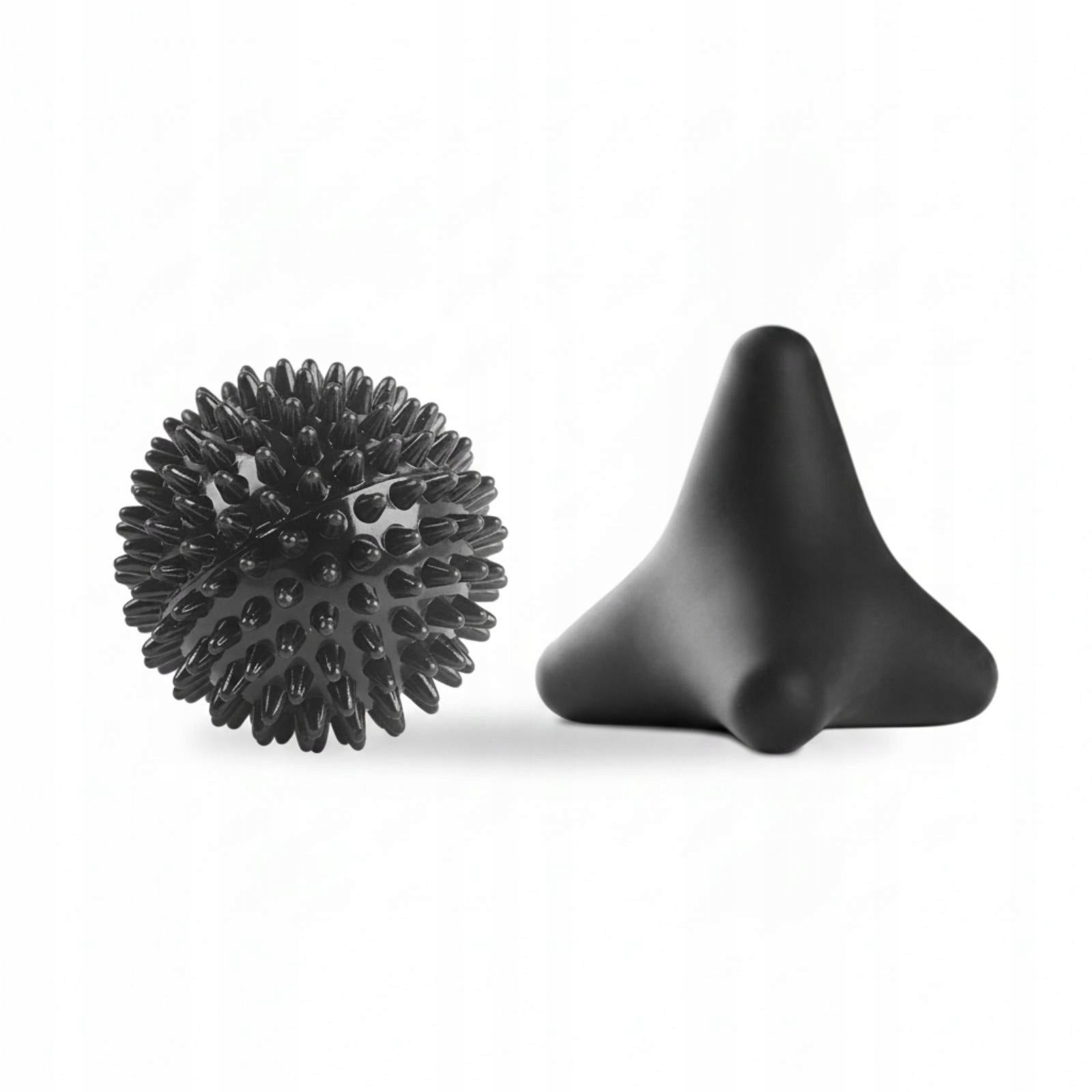 Therapy Massage Balls Spiky and Smooth Fascia Release Tools for Black a