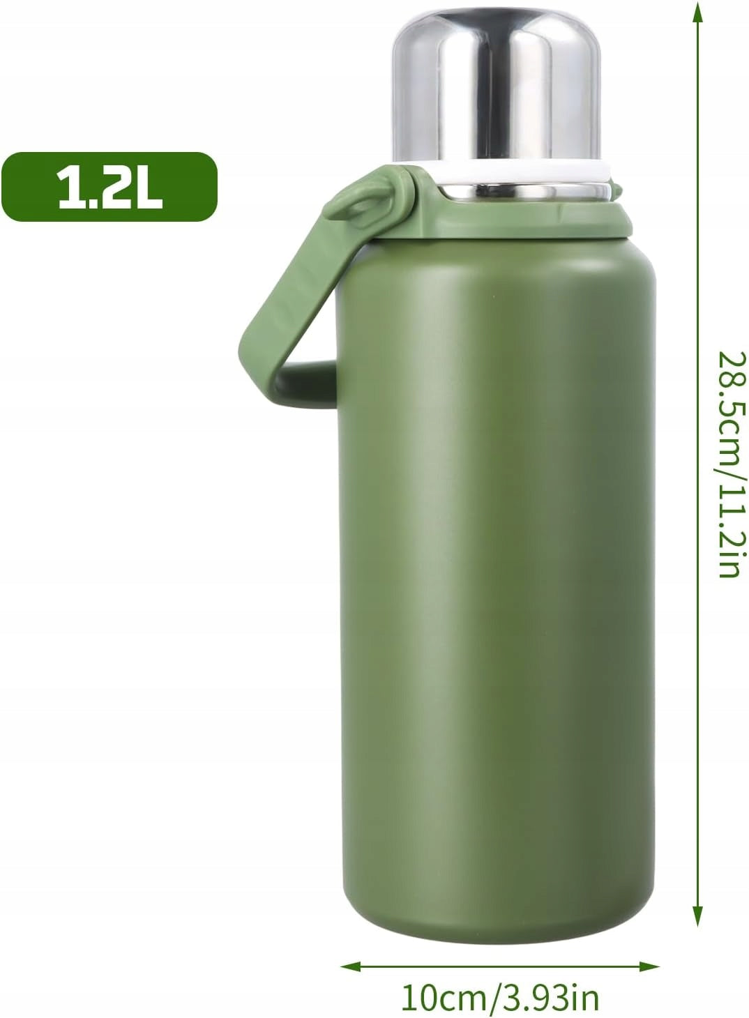 Thermal Bottle 1,2L Large Steel Thermos Keeps Warm 12h Cold Color pink
