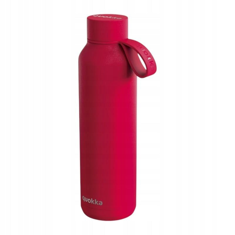 Thermal Bottle Quokka Strap Tea Thermos with Cherry Red Strip 630ml